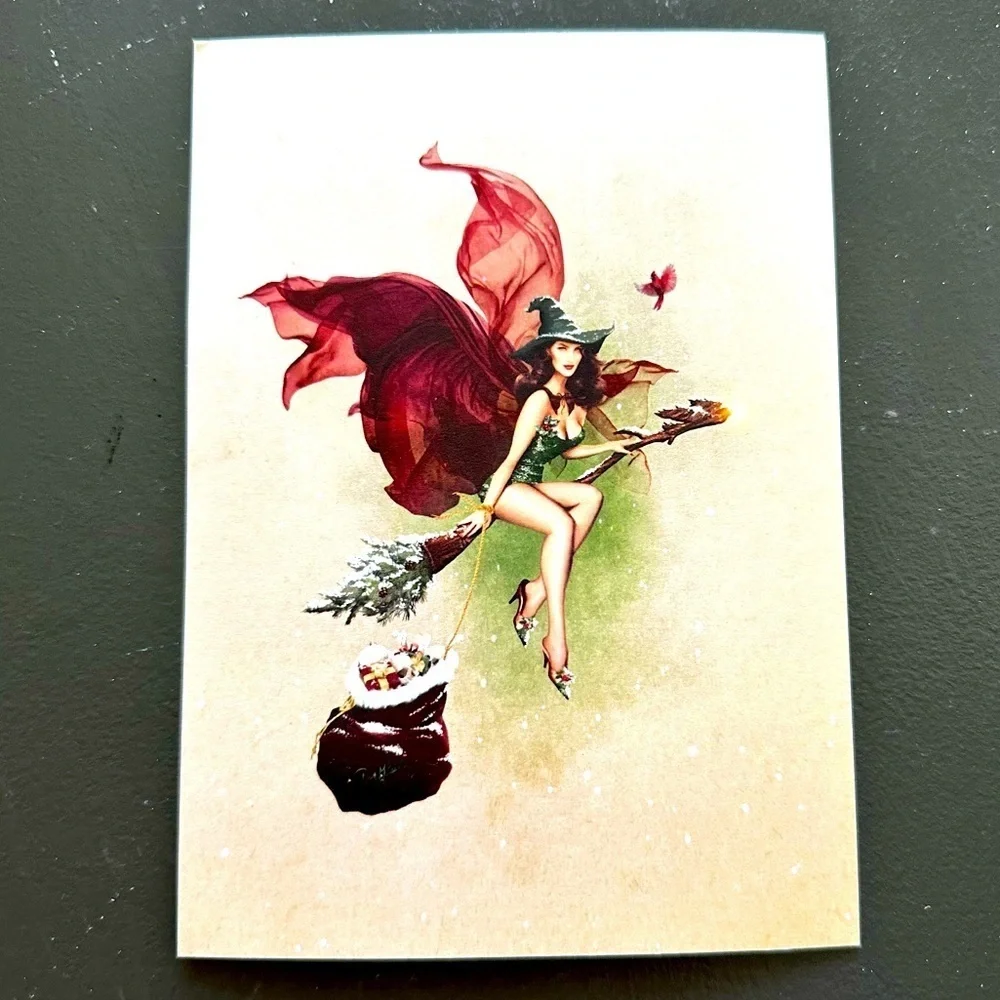 Christine McConnell Halloween DIY Queen Witch Craft Art Signed Holiday Print‎